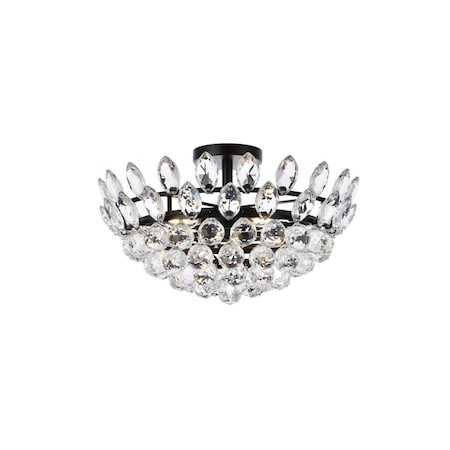 Lighting Business 18 in. Emilia Flush Mount in Black LI2960261